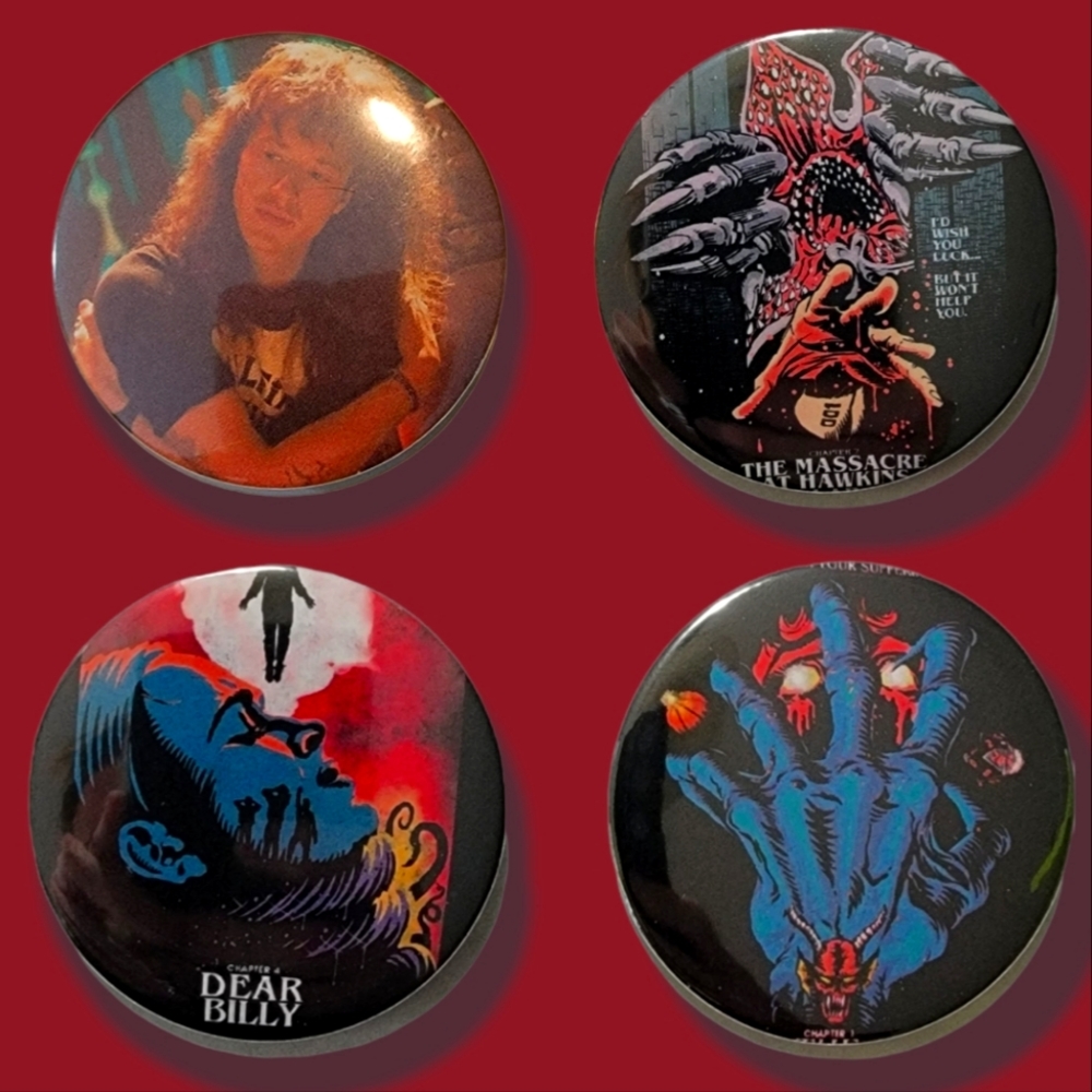 Stranger Things Button 4-Pack